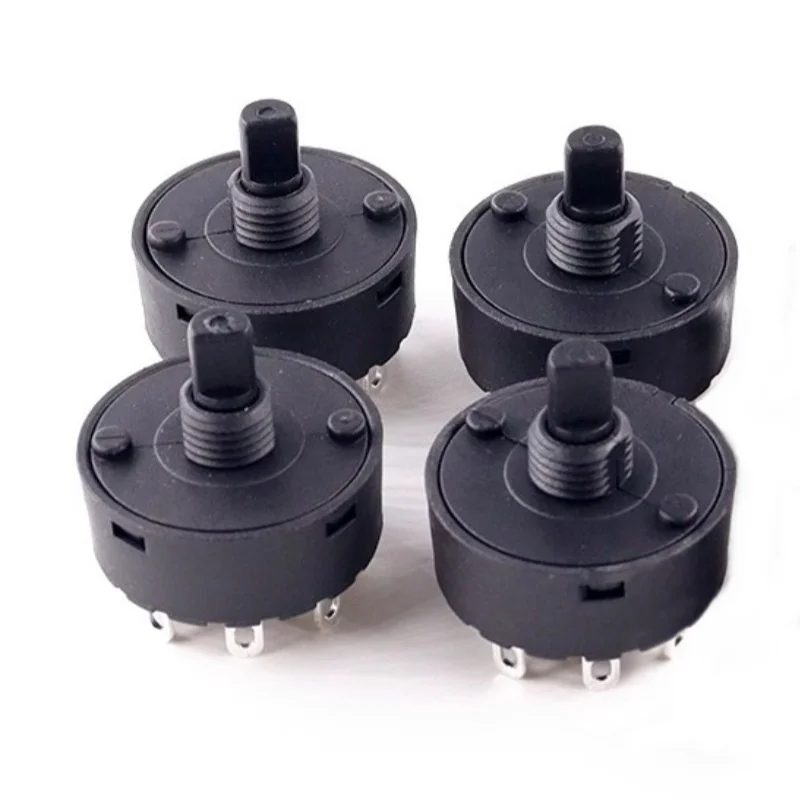 2pcs 14mm Round Rotary Switch 2/3/4/5/6/7/8-Position Multi-Stage Selector Knob for Tea Kettle Juicer Blender Power