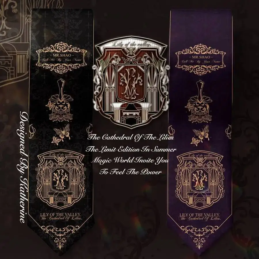 Lily of the Valley Church Tie JK Uniform Shirt Accessories Hand-tied Women DK Tie Casual Men Trendy