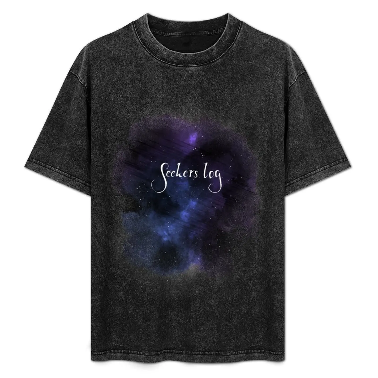 

Seekers Log - Space LOGO T-Shirt Basic Crew Neck Short Sleeve Top