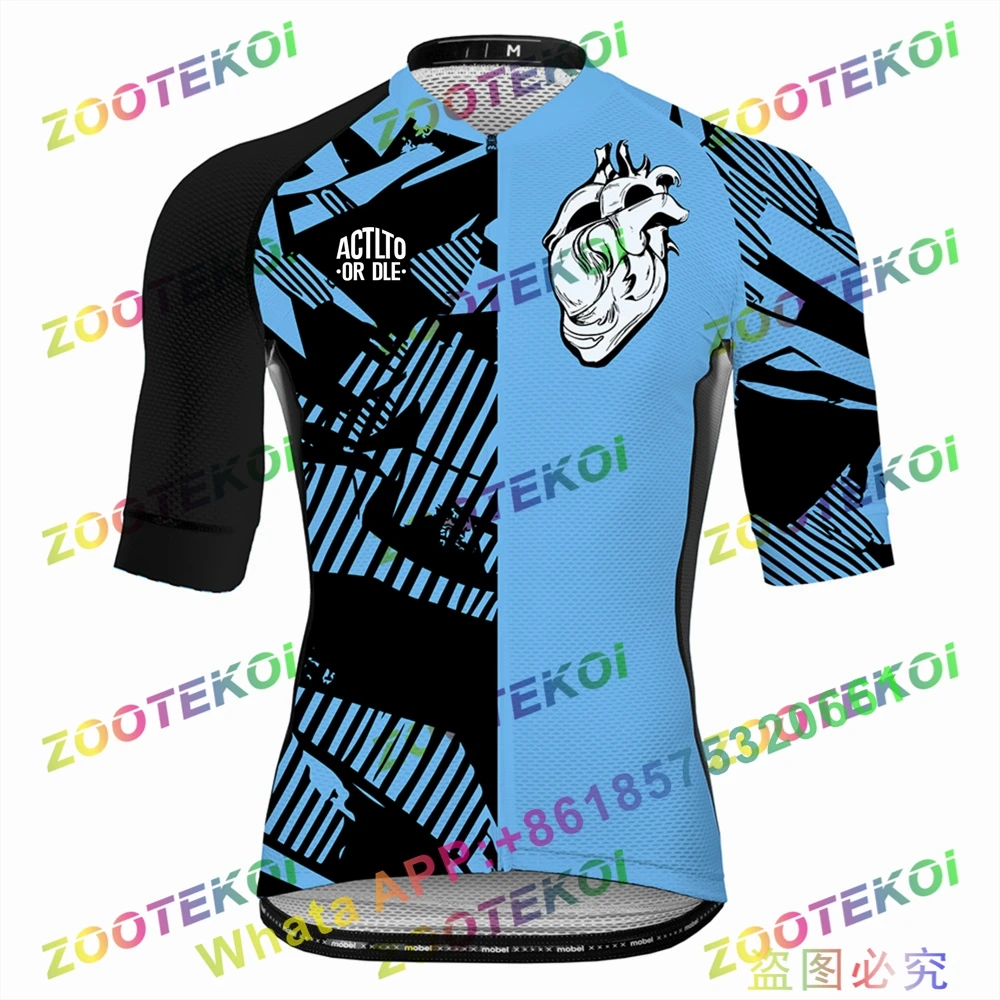 

Actlto Or Dle Men Cycling Jersey Breathable Road Bicycle Short Sleeves Mtb Uniform Outdoor Sport Quick Dry Sweatshirt Ciclismo