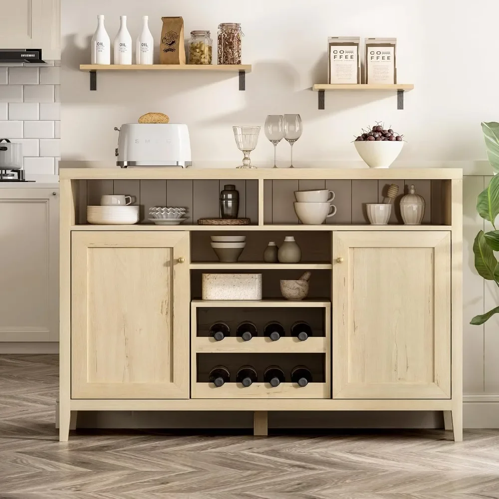 

Wine Bar Cabinet with Doors, Farmhouse Sideboard Buffet Bar Storage Cabinets, Liquor Cabinet Bar for Dining Living Room
