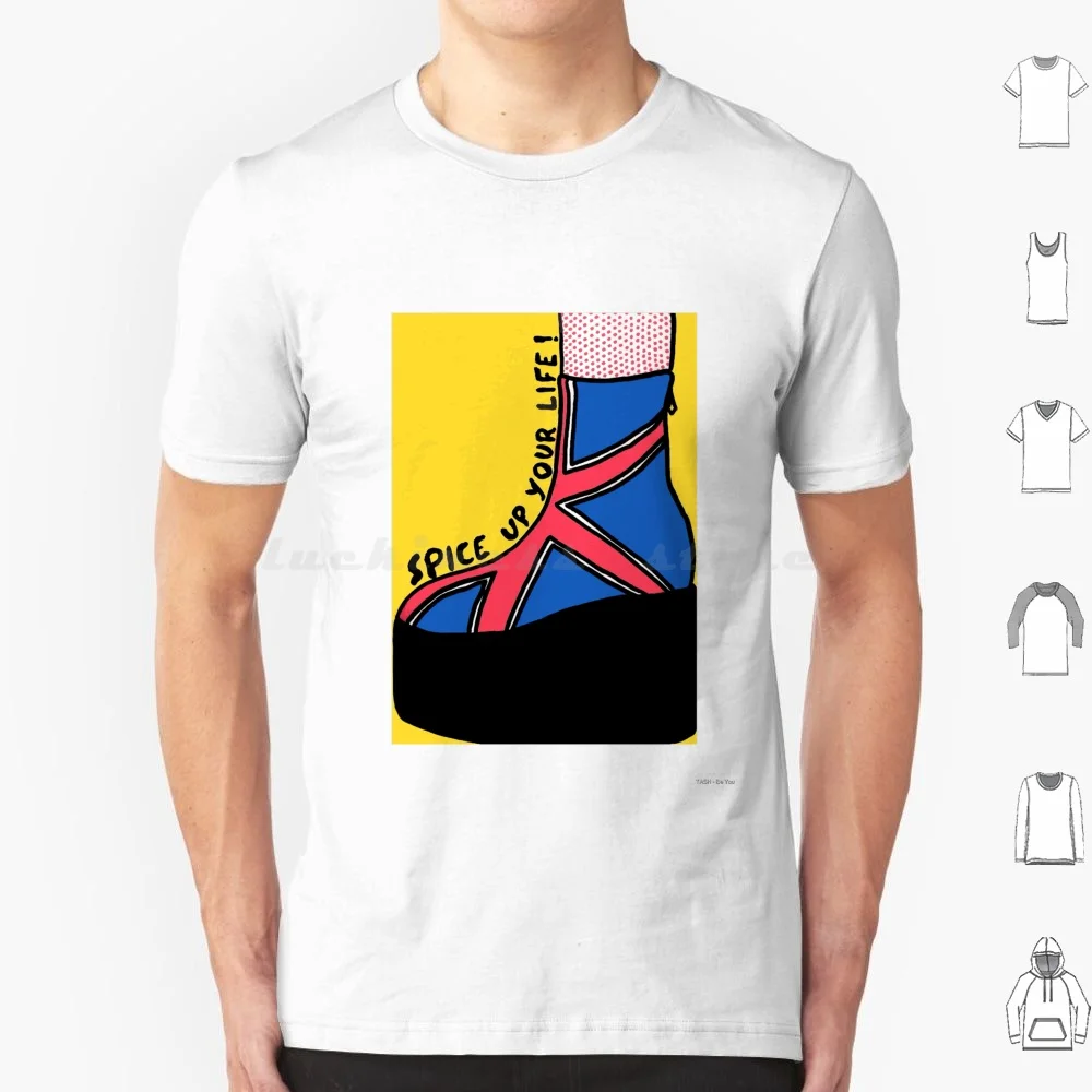 Camiseta Spice Up Your Life 6xl, camiseta fresca de algodón, música Pop divertida, zapatos de arte Pop, zapato, amor en vivo, canción, baile, Reino Unido, Sing World
