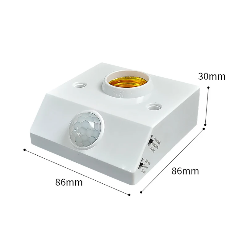 E27 المقبس حامل AC110-240V LED التلقائي جسم الإنسان الأشعة تحت الحمراء IR الاستشعار مصباح حامل LED لمبة إضاءة E27 قاعدة الجدار مصباح حامل