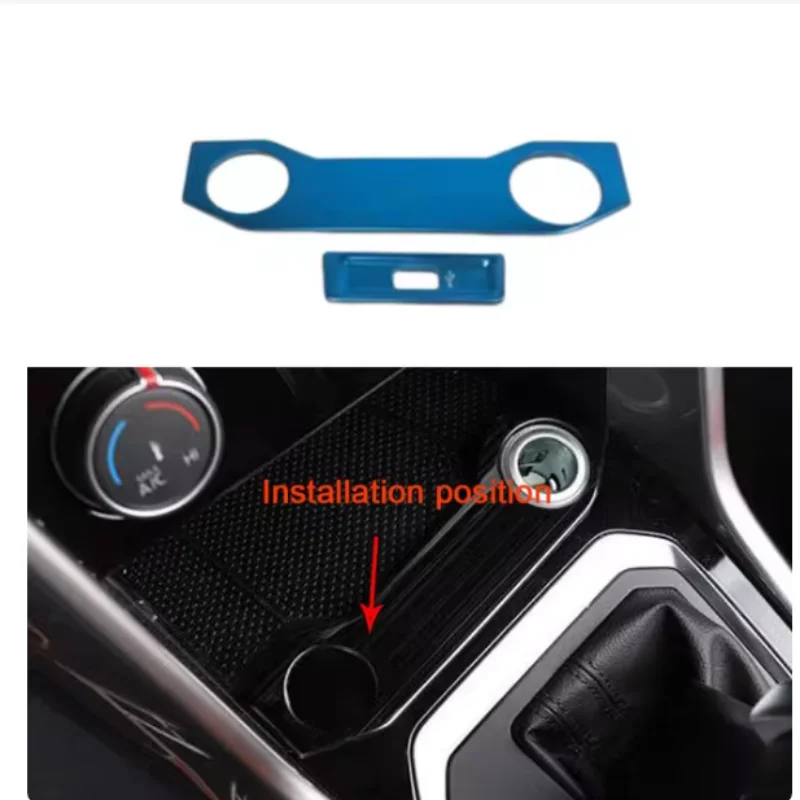 

Car Cigarette Lighter Decorative Frame For Volkswagen VW T-ROC TROC 2018 2019 2020 Automotive Interior Stainless Steel