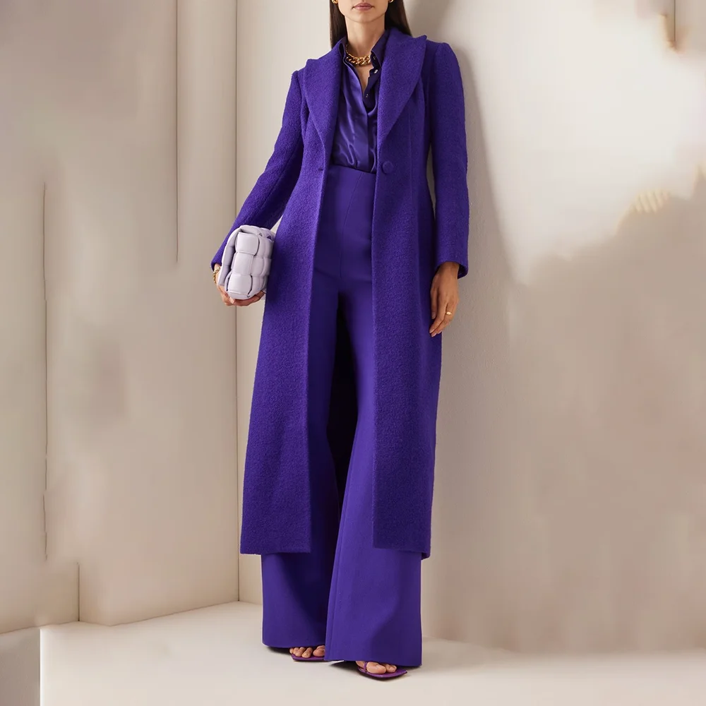 

2 Pieces Women Suit Jacket PantsFashion Trousers Long Coat Smart Casual Work Commute Femal Blazer Sets Banquet Custom