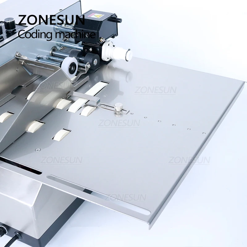 ZONESUN Wider Version Automatic Solid Ink Roller Coding Machine Date Printer Expiry Production Batch Number Label Paper MY-380FW