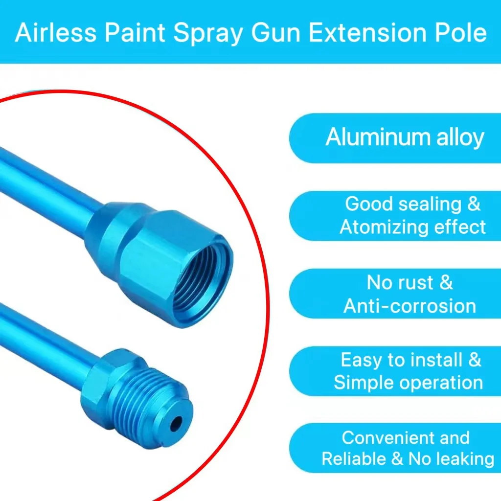 2pcs 50cm Airless Paint Spray Extension Pole + 517 Nozzle + Tip Guard, Universal Sprayer Accessories for Wall Painting image 4