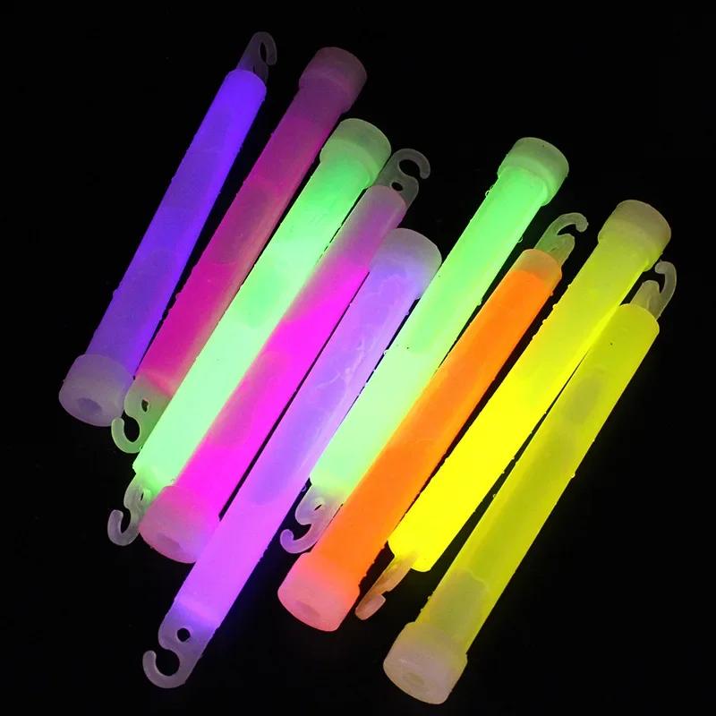 New Hooked Fluorescent Sticks Party Props Outdoor Camping Emergency Lighting Stick Military Glow Lights SOS Gear Survival Tools