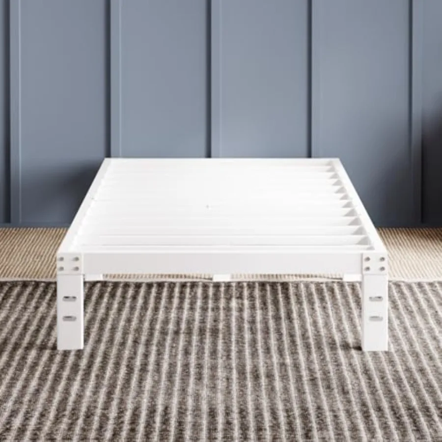 

Металлическая платформа для кровати с бесшумным дизайном, усиленная стальная конструкция, место для хранения под кроватью, простая сборка, не требует пружинного блока.