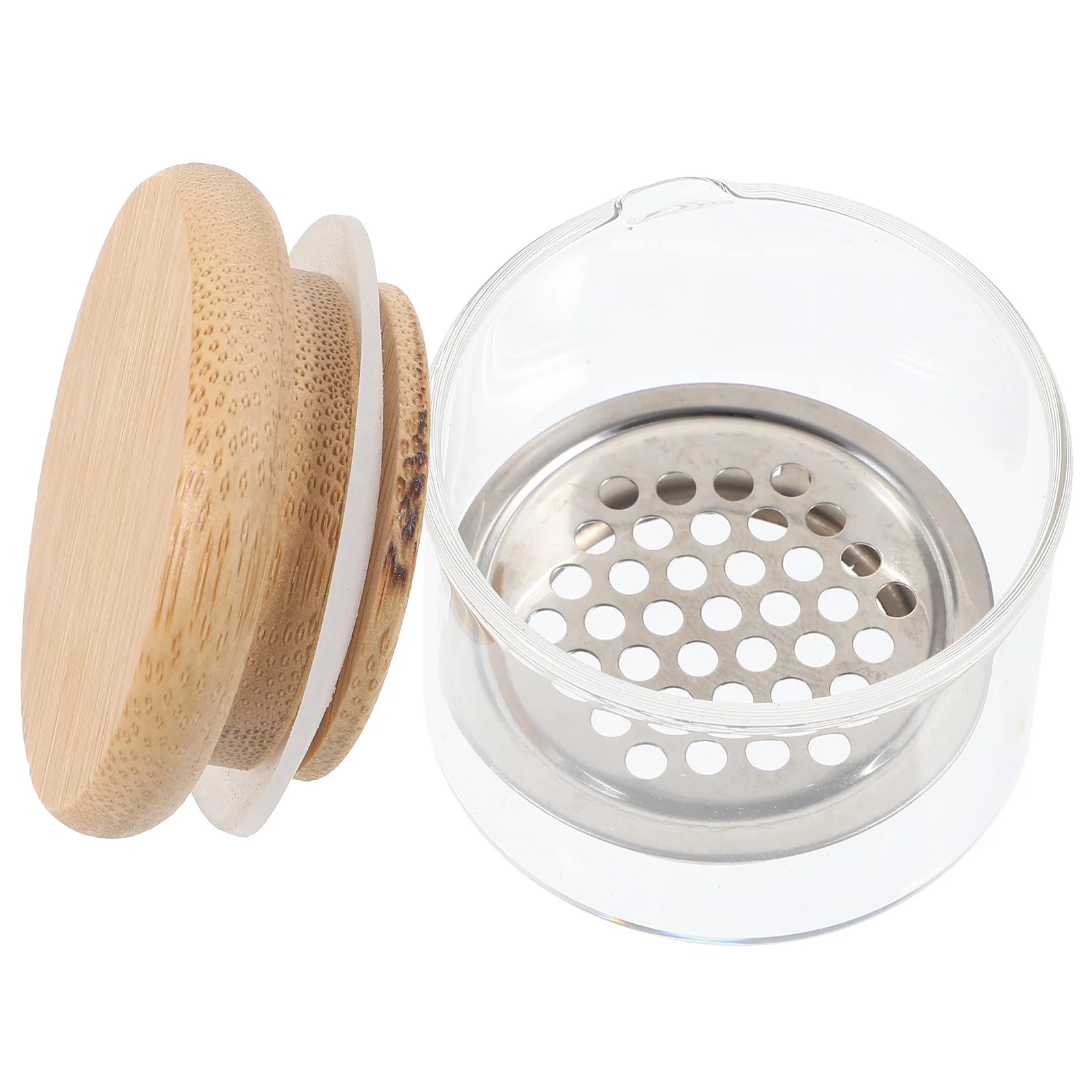 

Glass Nail Dish Cup Manicure Liquid Holder Dappen Dish with Lid Acrylic Nail Tools Portable for Home Salon Use