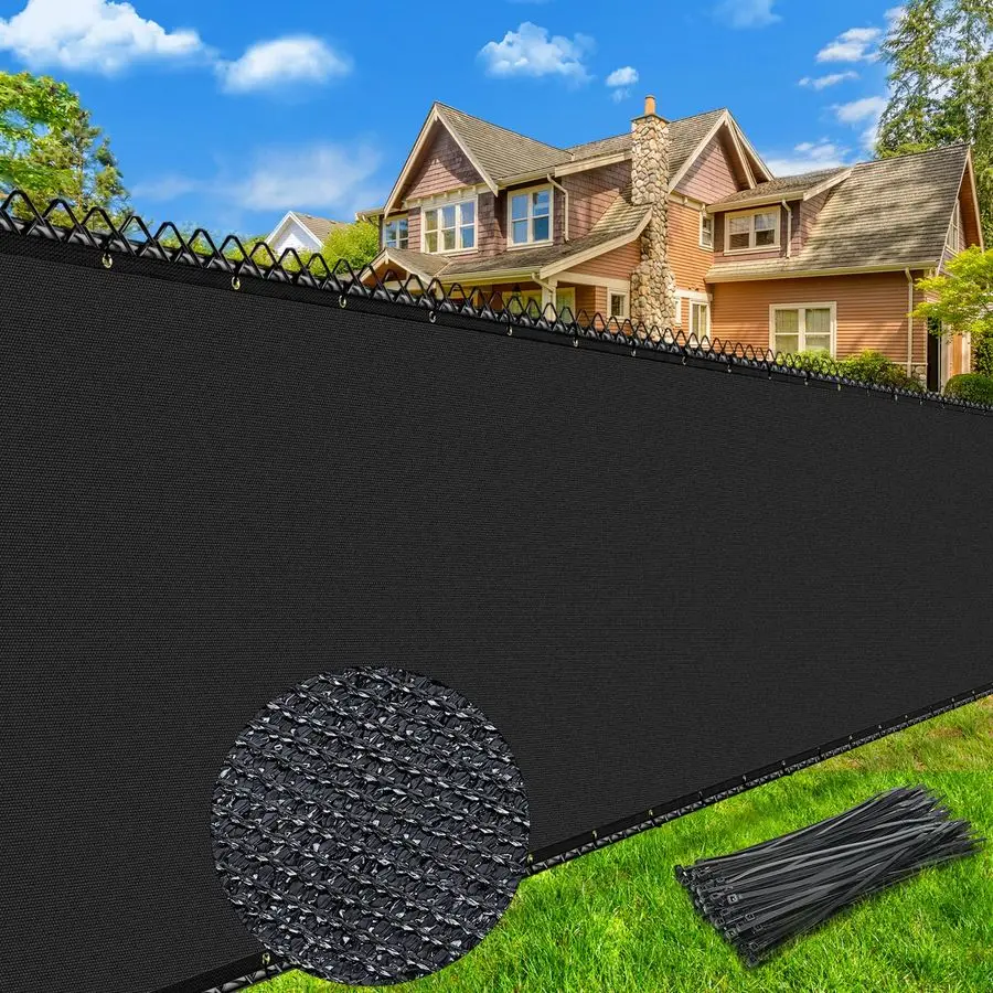 

6X50FT Privacy Screen Fence, 170 GSM Heavy Duty Fencing Shade Cover with Brass Grommets, 90 Blockage Fence for Garden Yard Backy
