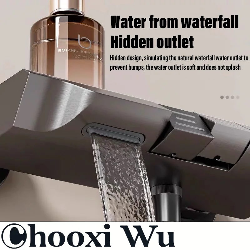 CHOOXIWU-Simple bathroom dual function shower set, all copper valve core,