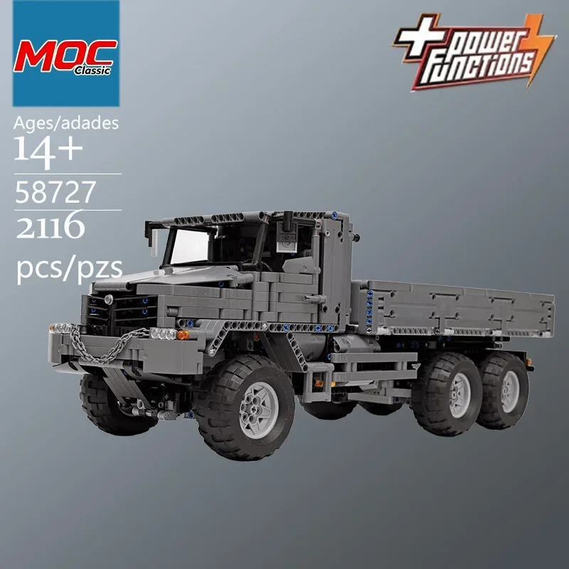 Custom MOC All-Terrain Off-Road 6x6 Truck Building Block Model - Trendy Educational Toy, Fun Building Game Set For Holiday Gift