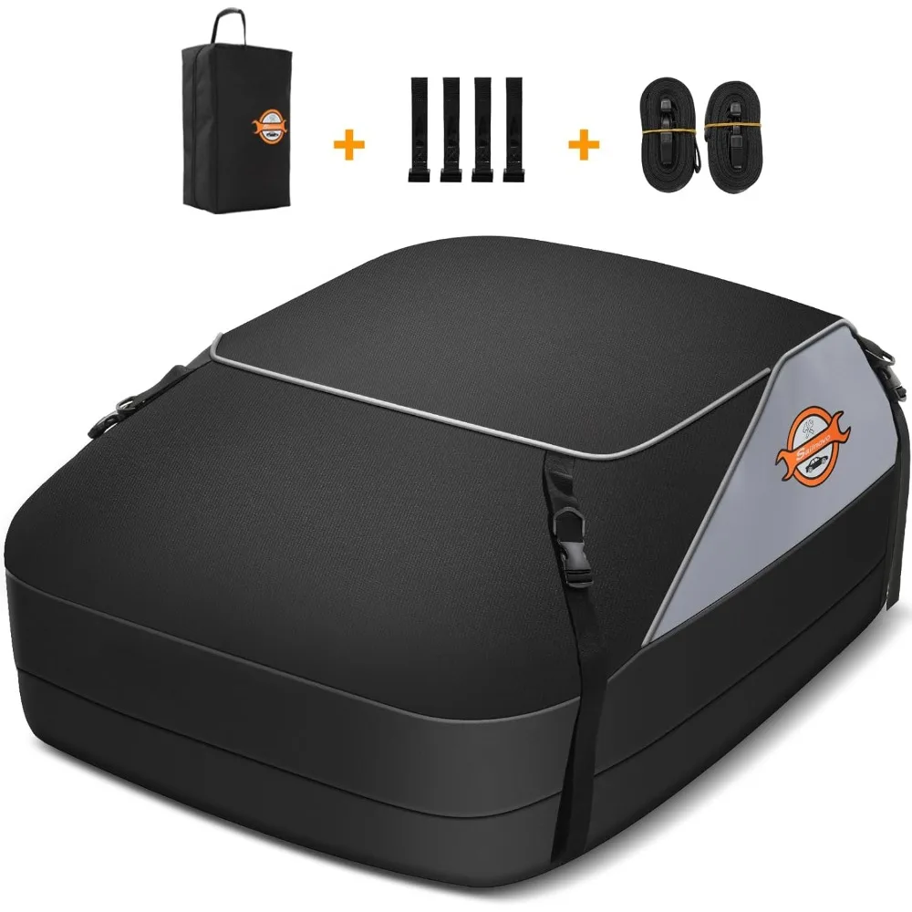 

Сумка на крышу автомобиля Sailnovo, водонепроницаемая, 15 кубических футов для автомобиля с/без багажника, автомобильный багажник с 4