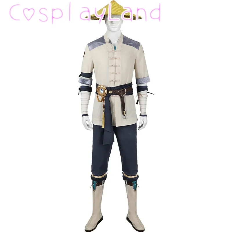 Kombat Cosplay Raiden Cosplay Costume adulte hommes Costume haut pantalon accessoires tenue ensemble complet taille personnalisée Halloween Raiden Costume