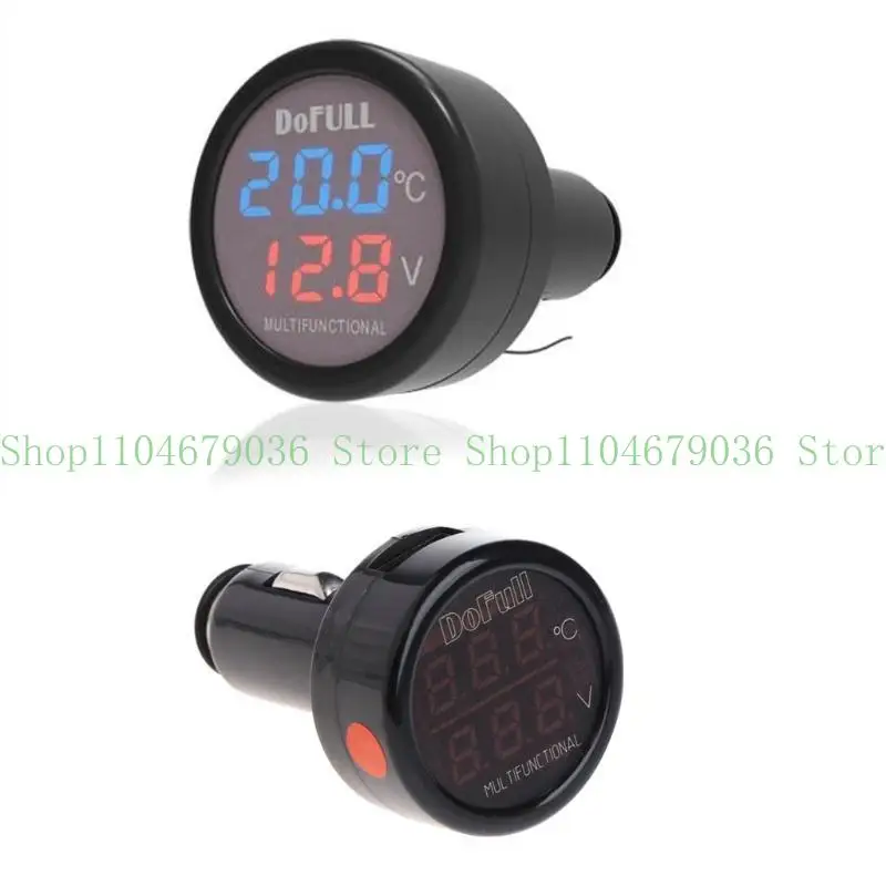 

652F LED Car Motorcycle 12/24V Boat Panel Digital Voltmeter Monitor Universal