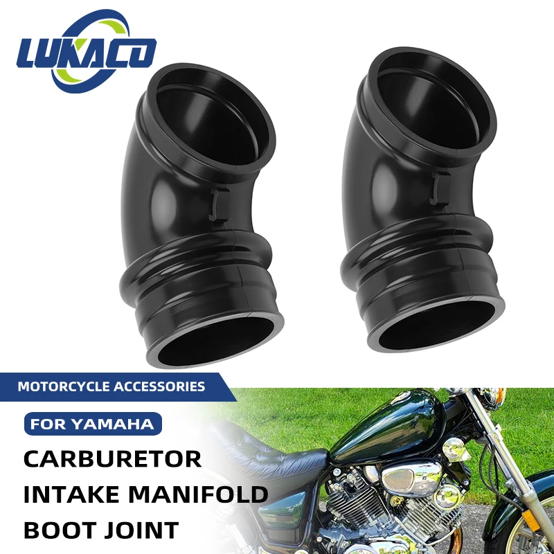 2 PCS Motorcycle Black Carburetor Joint Air Cleaner Rubber For Yamaha XV700 Virago 1984-1986 For XV750 XV1000 1984-1998 1999