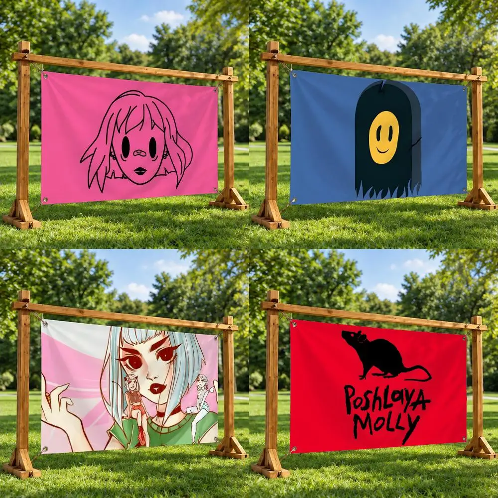 Band P-Poshlaya Molly Flags Soft Skin-friendly Durable Tapestry Outdoor Party Home Living Room Bedroom Decoration