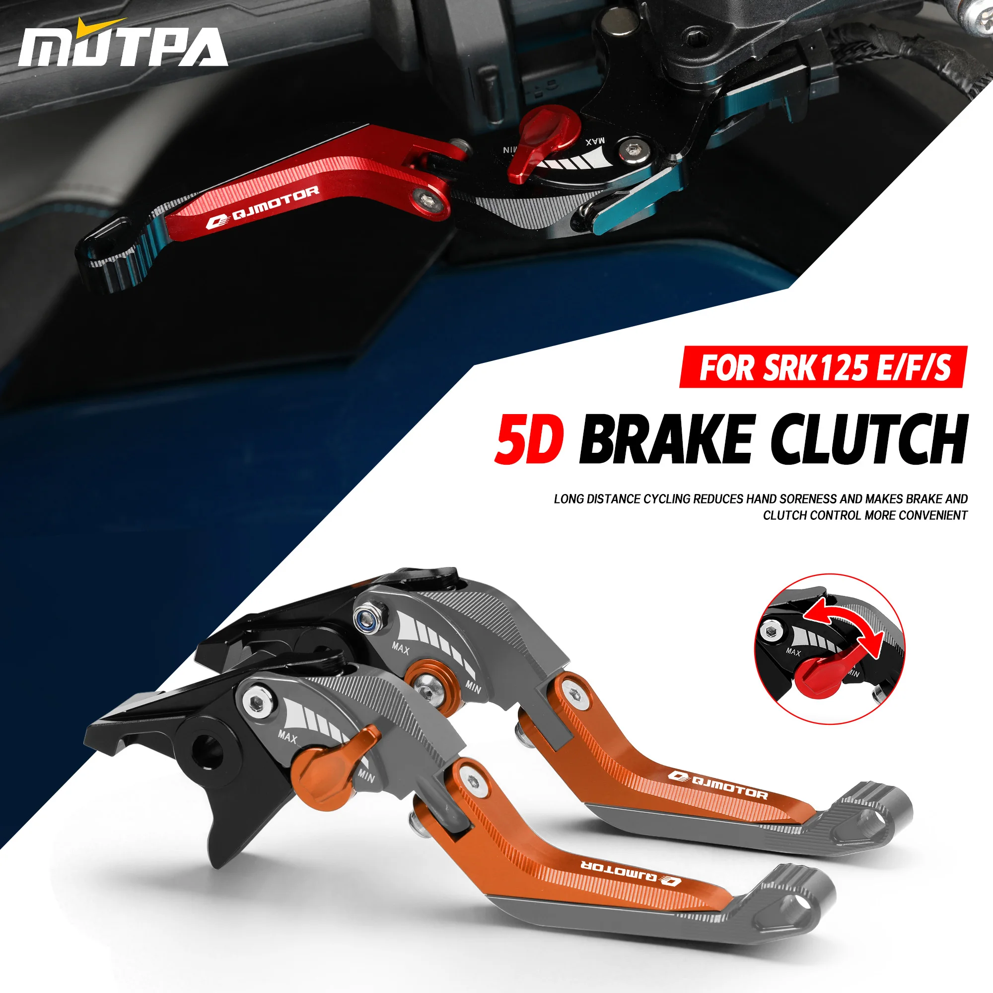 Cnc Aluminum Adjustable Brake Clutch Levers - For QJMOTOR SRK125 E/FS 2023-2025 Brake