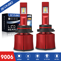 BEVINSEE High Power 9006 HB4 9012 HIR2 LED Headlight Bulbs 100W 15000LM Super Bright CANBUS Anti-flicking LED Fog Lights 12V