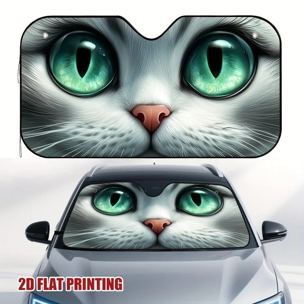 

Солнцезащитный козырек для автомобиля One Piece Of Feline Emerald Gaze, идеально подходит для кратких перерывов и ожиданий, минимизирует воздействие солнечного света на приборную панель.