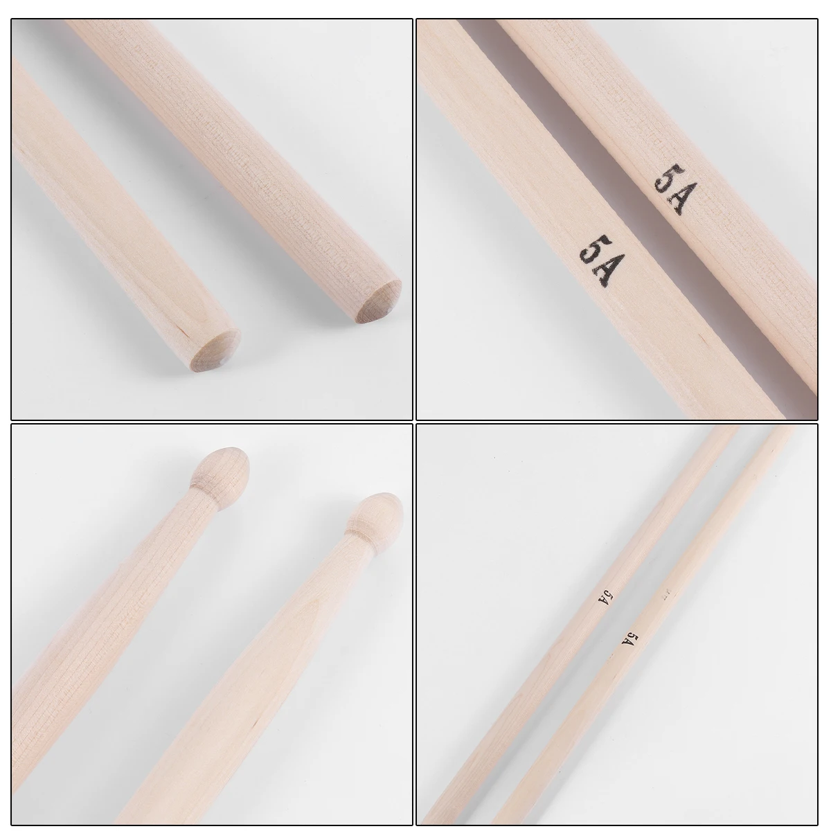 

4 Pairs Drum Sticks Lightweight Maple Wood Durable Long Time Use Pleasant Sounds Non Slip Xylophone Child Adult Beginner