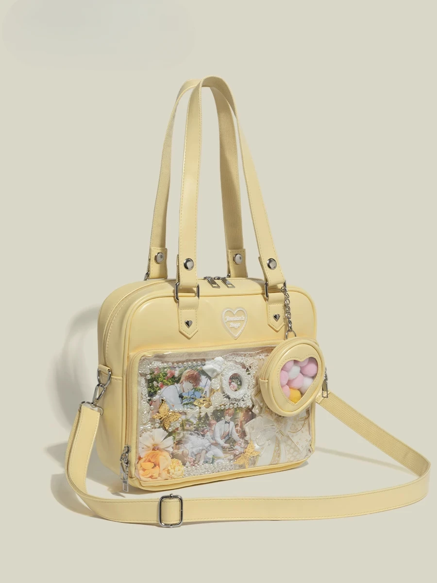 Original cute cream pain bag, Japanese and Korean niche large-capacity commuter bag, shoulder portable messenger bag