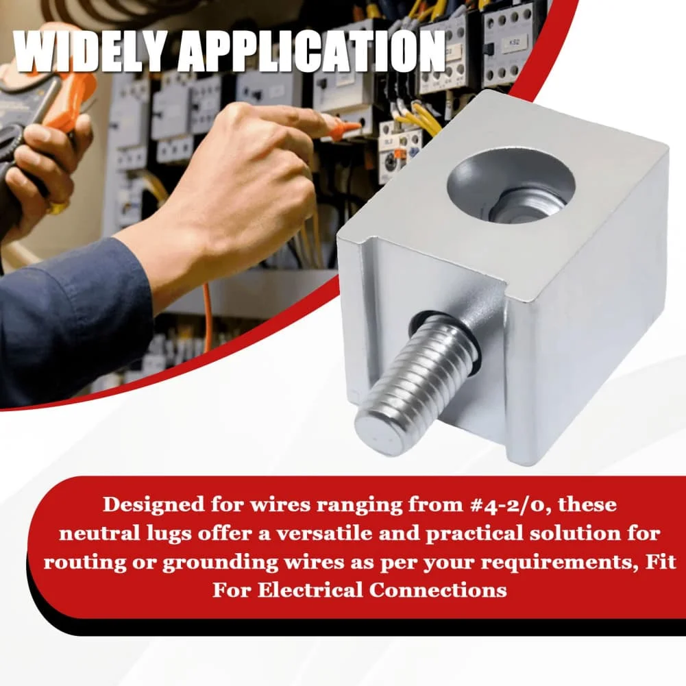 Set of 4 Straight Through Quick Connect Terminals CA10UF Aluminum Alloy for Electrical Distribution Applications