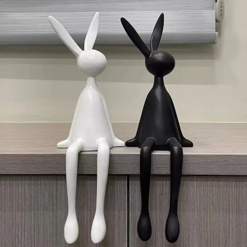 Hot! Sitting rabbit ornament living room study high-end desktop decoration TV cabinet wine cabinet background wall decoration