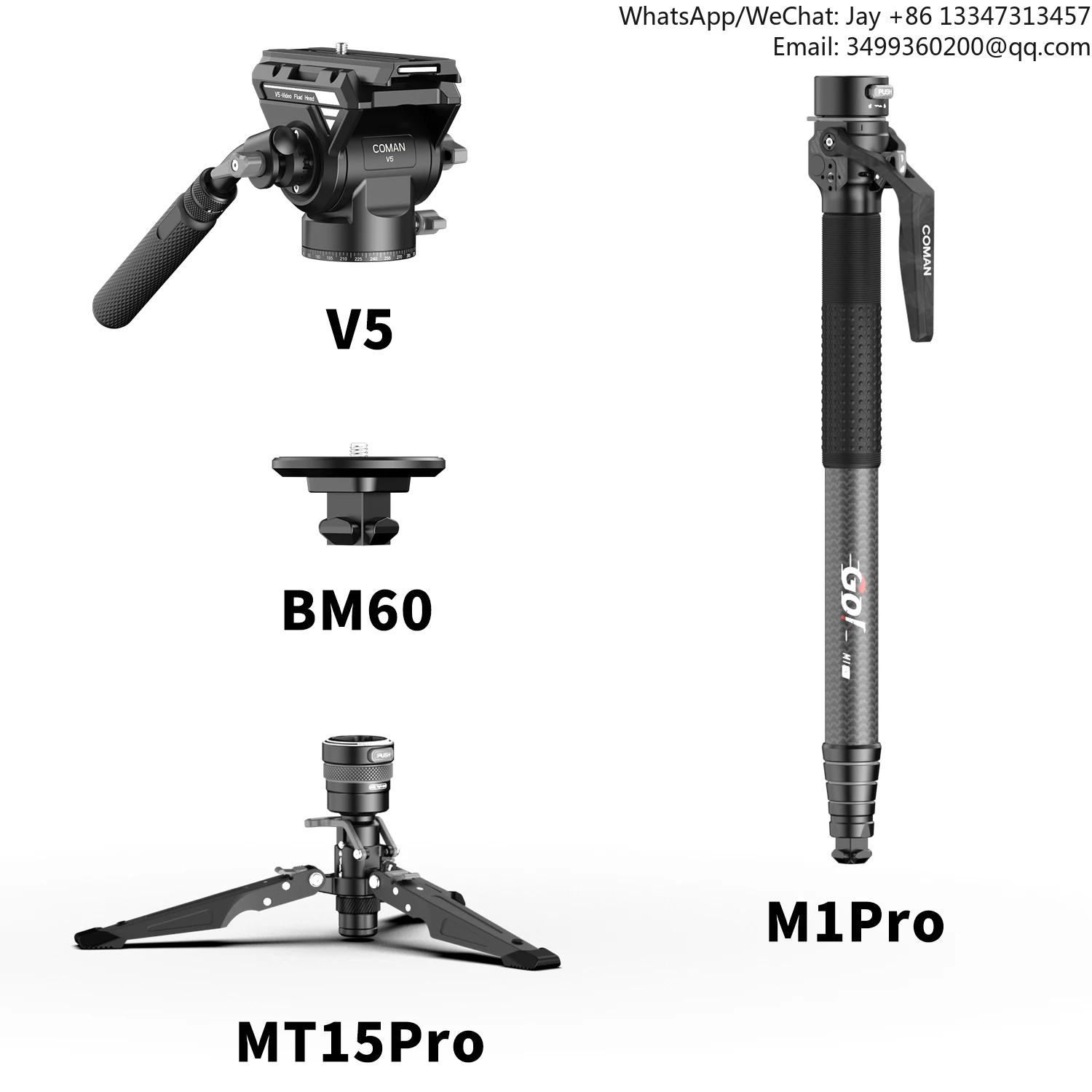 

Go Series M1PROV5 4-Section One Click Monopod Carbon Fiber Professional Video Camera Monopod 1750mm