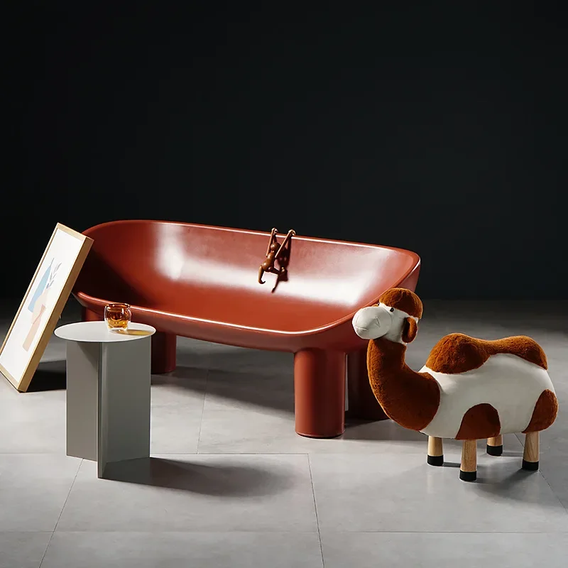 Nordische Designermöbel, lässig, faul, zwei Sofas, Stuhl, Internet-Promi-Außenhocker