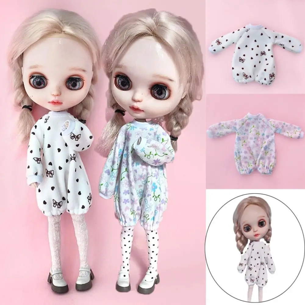 Neue 2 Farben Puppe Blumen Pyjama süße Accessoires Kletter anzug Puppe Kleidung für ob22 Obitsu Puppe/für ob24 Puppen