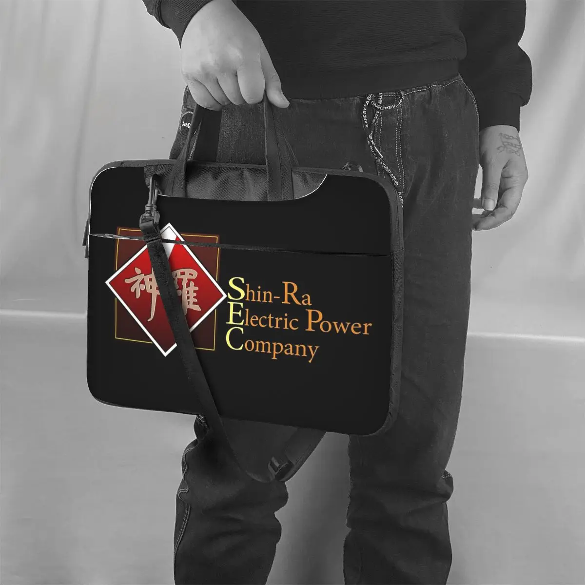 Shinra Final Fantasy Laptop Bag Shockproof Case Computer Bag 13 14 15.6 Inch Crossbody Notebook Pouch For Macbook Pro Air