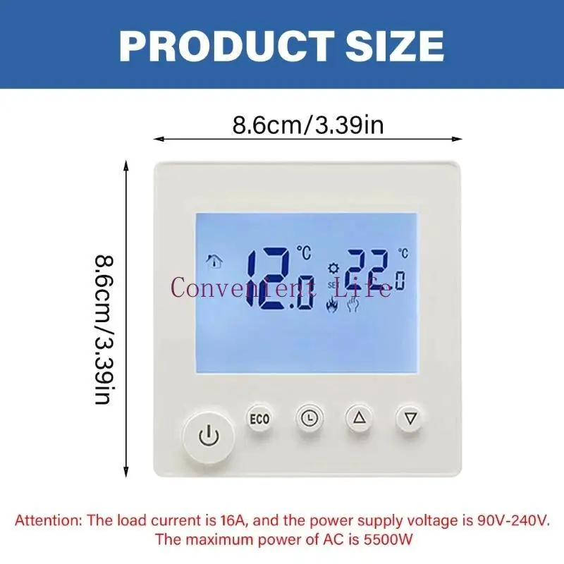 L1EE ترموستات مضخة الحرارة الموفرة للطاقة غير قابل للبرمجة ترموستات التدفئة الأرضية