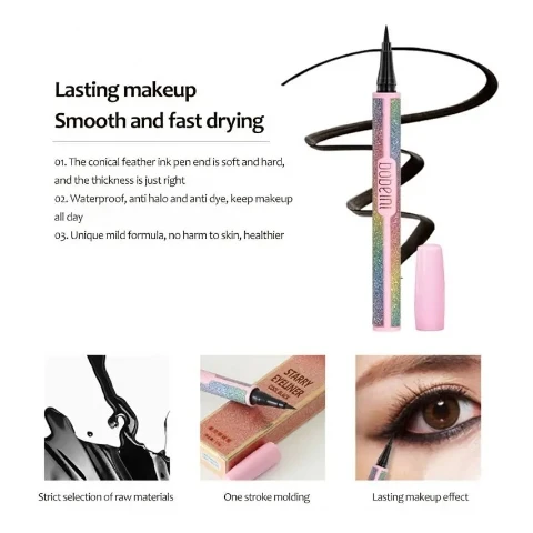 2 Color Long Lasting Liquid Eye Liner Ultra-fine Brush Eyeliner Pen Makeup Women Eyeliner Eye Cosmetic Best Waterproof Quick Dry