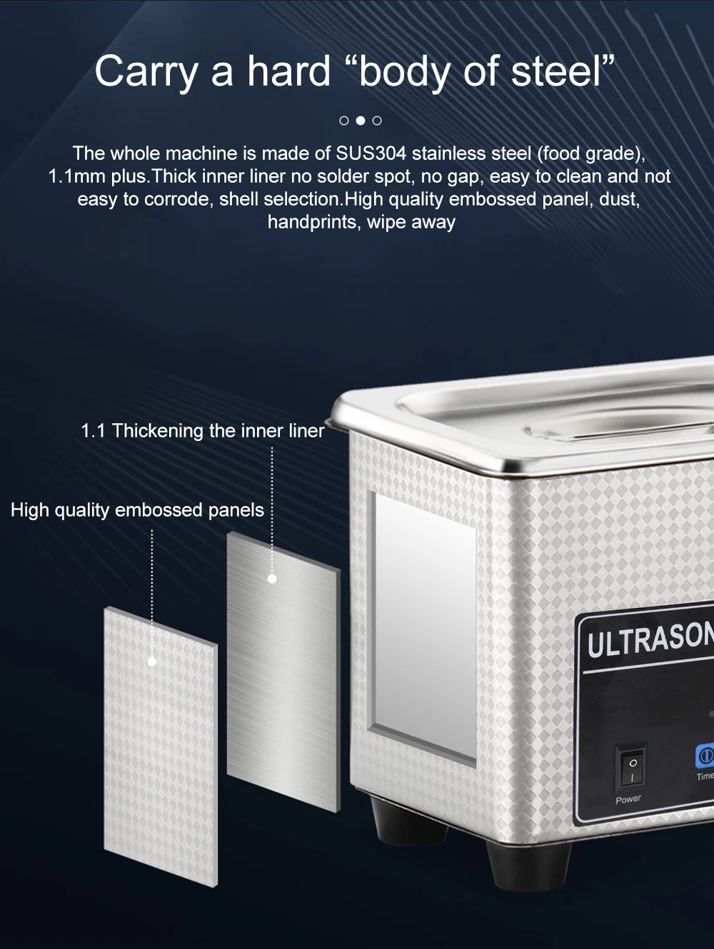 35w 60w Ultrasonic Bath 800ml 900ml Ultra Sonic Cleaner Washing Jewelry Dental Ultrasonic Cleaning Machine High Frequency 40khz