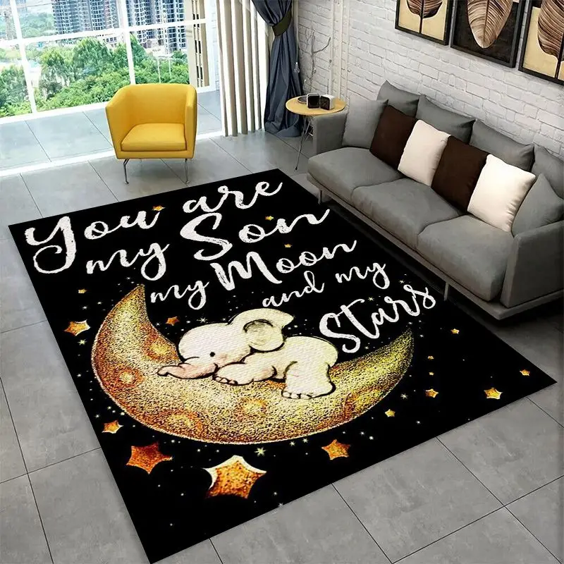 Gift Thanks To My Son Letter Present Large Area Rug Non-slip Carpet for Bedroom Living Room Sofa Doormat Home Decor Floor Mat