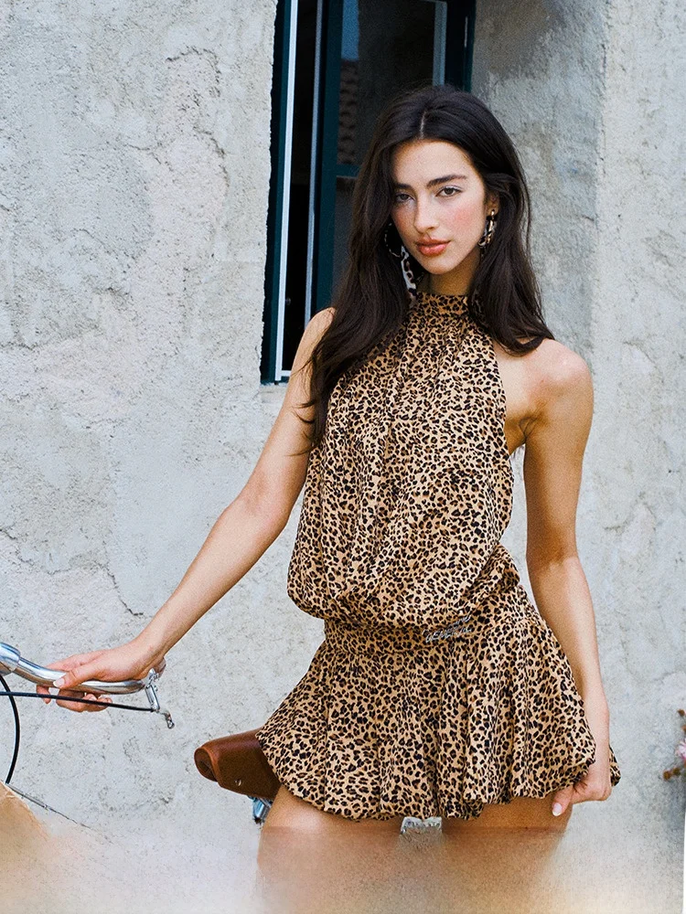 

Сексуальная общая сексуальная юбка с леопардовым принтом Dr Svel, висящая Ne Bal ort для девочек-подростков, летний сезон, свидание