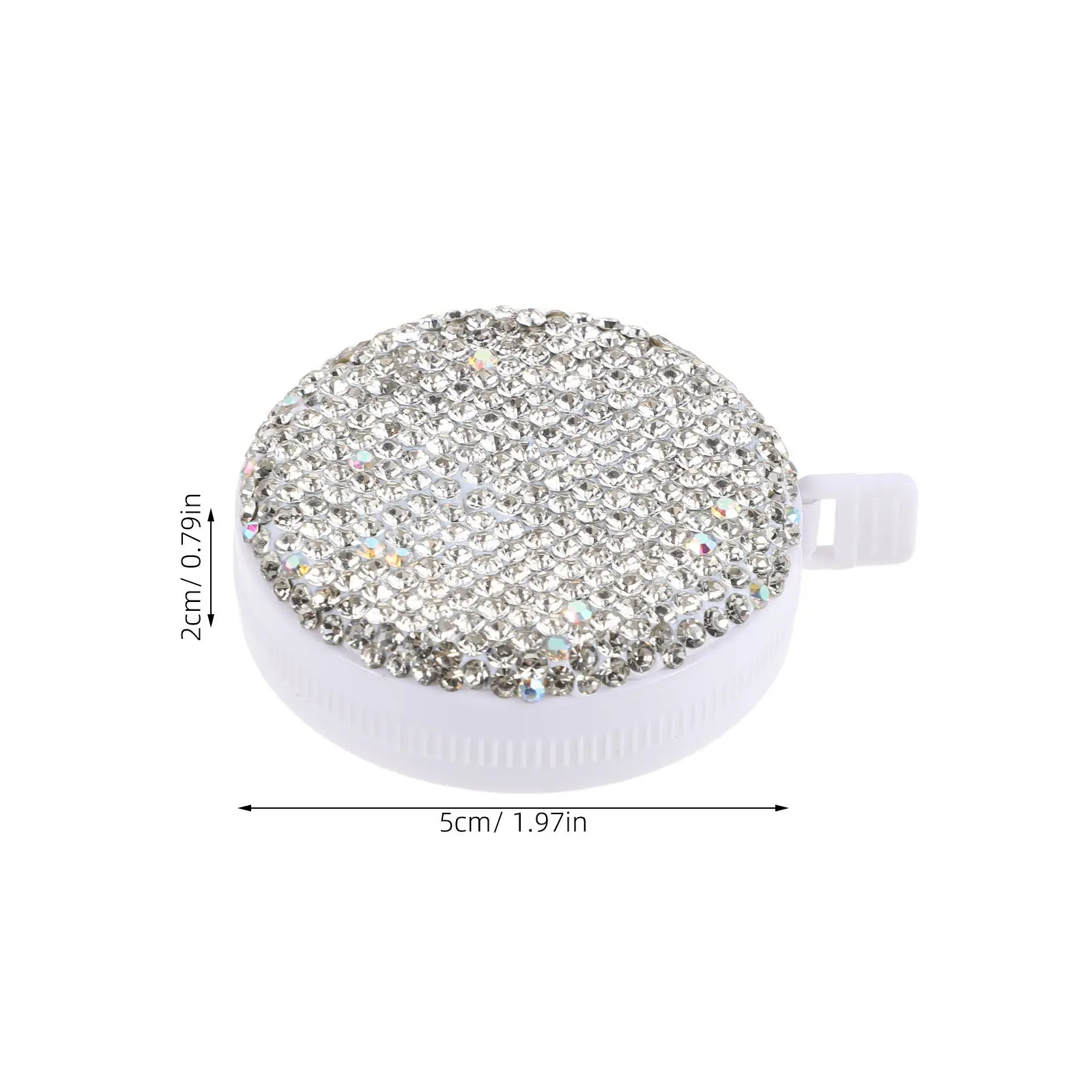 Rhinestone Retractable Tape Measure – Compact Portable Sewing Measuring Tool for Tailoring, Crafting & Body Measurement
