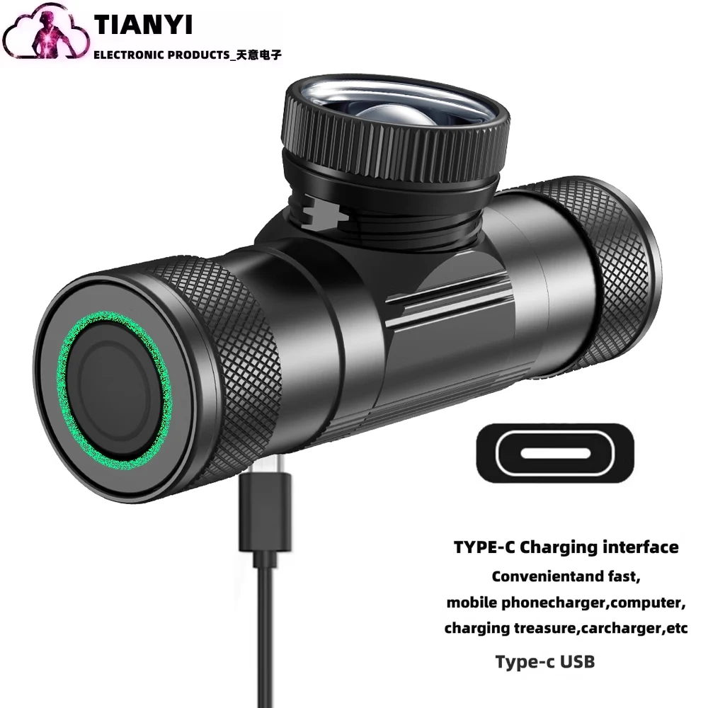 Aluminum alloy variable focus head light, strong light, high brightness, waterproof, detachable, rechargeable,head mounted light - Image 2