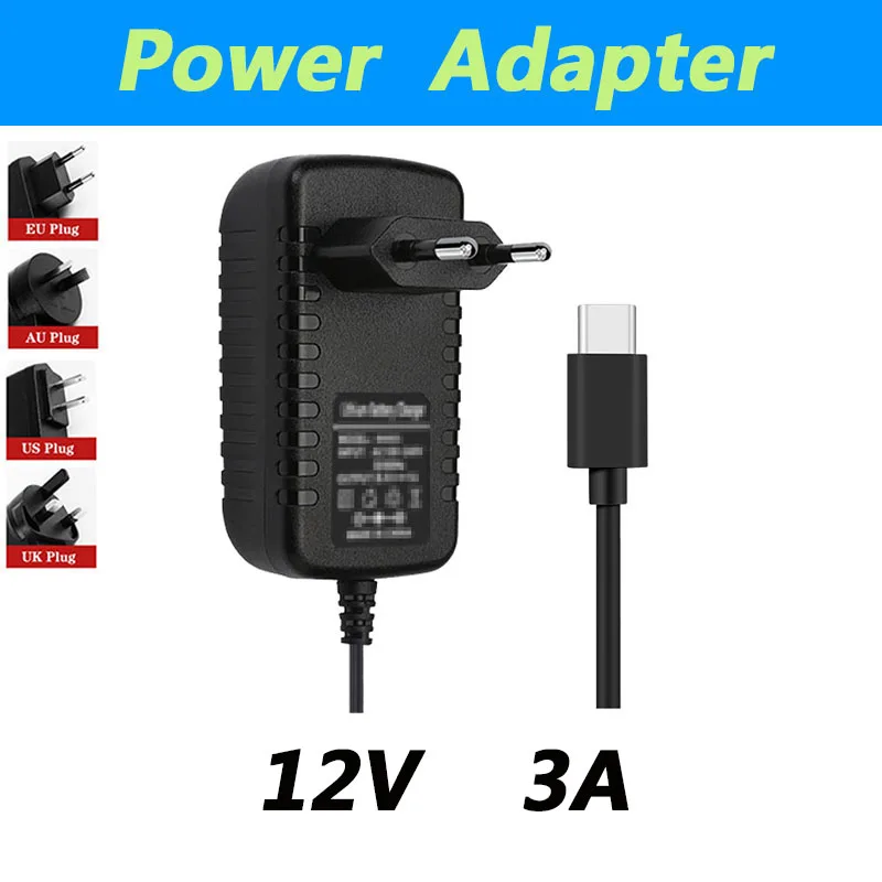 Power Supply Adapter DC 12V 3A Type C POE Lite Full Color Built In Mic Fixed Focal Bullet Network Camera