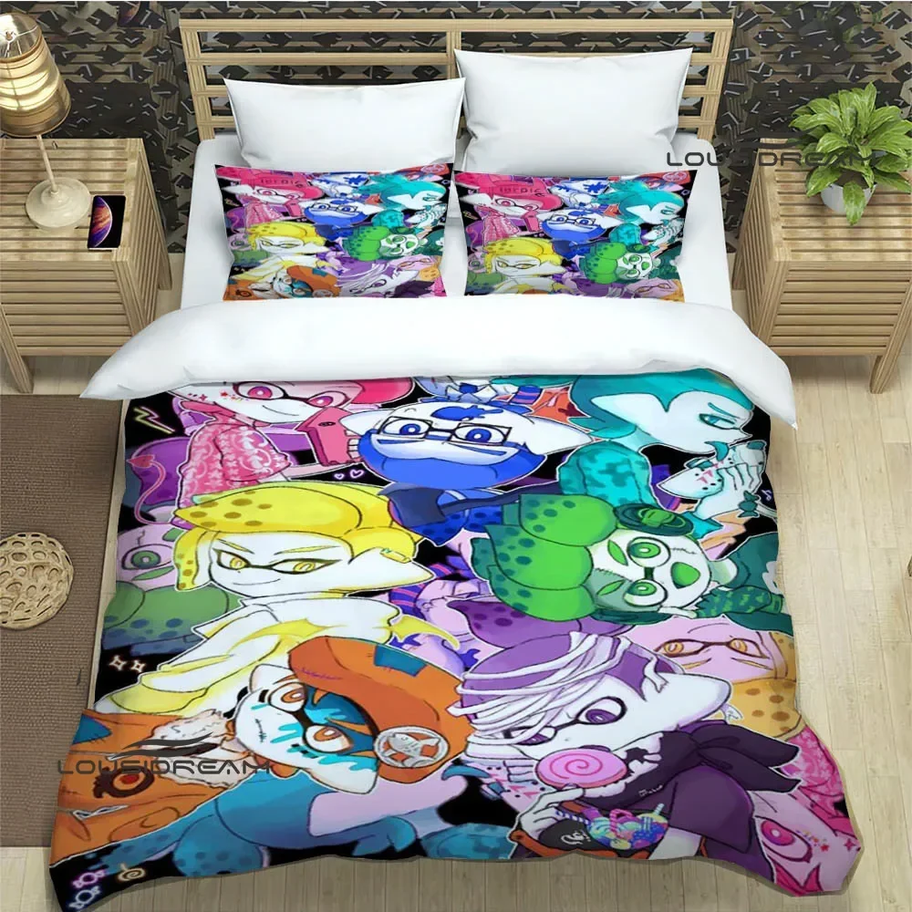 3D Cartoon game Splatoon Bedding Sets exquisite bed supplies set duvet cover bed comforter set bedding set luxury birthday gift