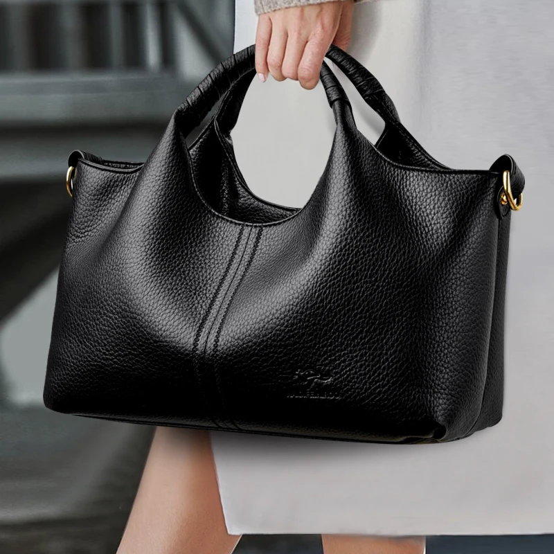 

New Fashion Leather Shoulder Bags For Women 2024 Ladies Luxury Handbag Crossbody Bag Zipper Messenger Solid Color Saddle Bag Sac