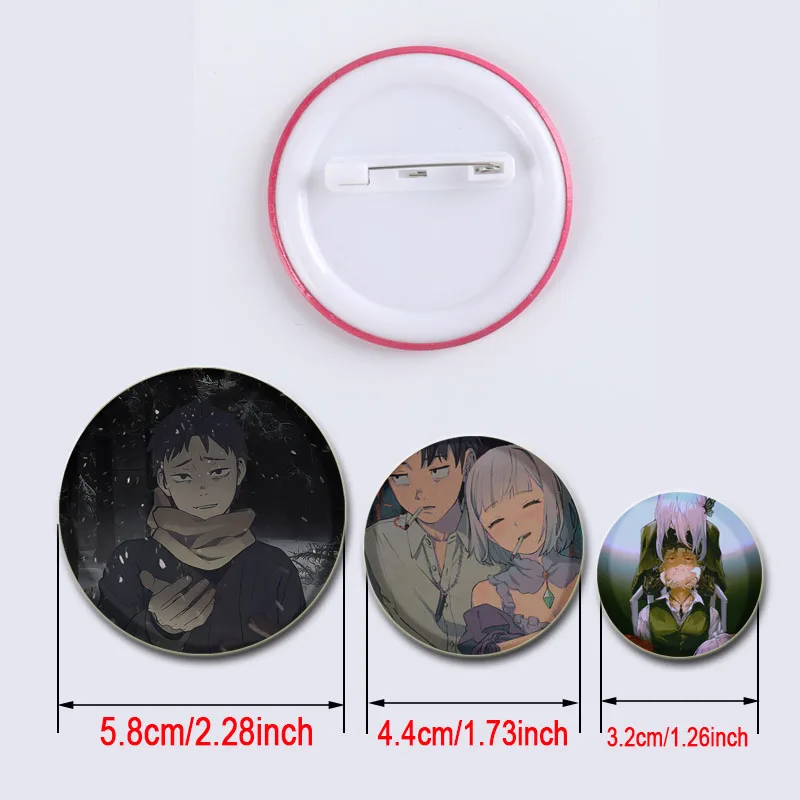 Anime Re Zero - Starting Life in Another World Brooches Cartoon Characters Badges Snap Button Pins for Backpack Decoration Gifts