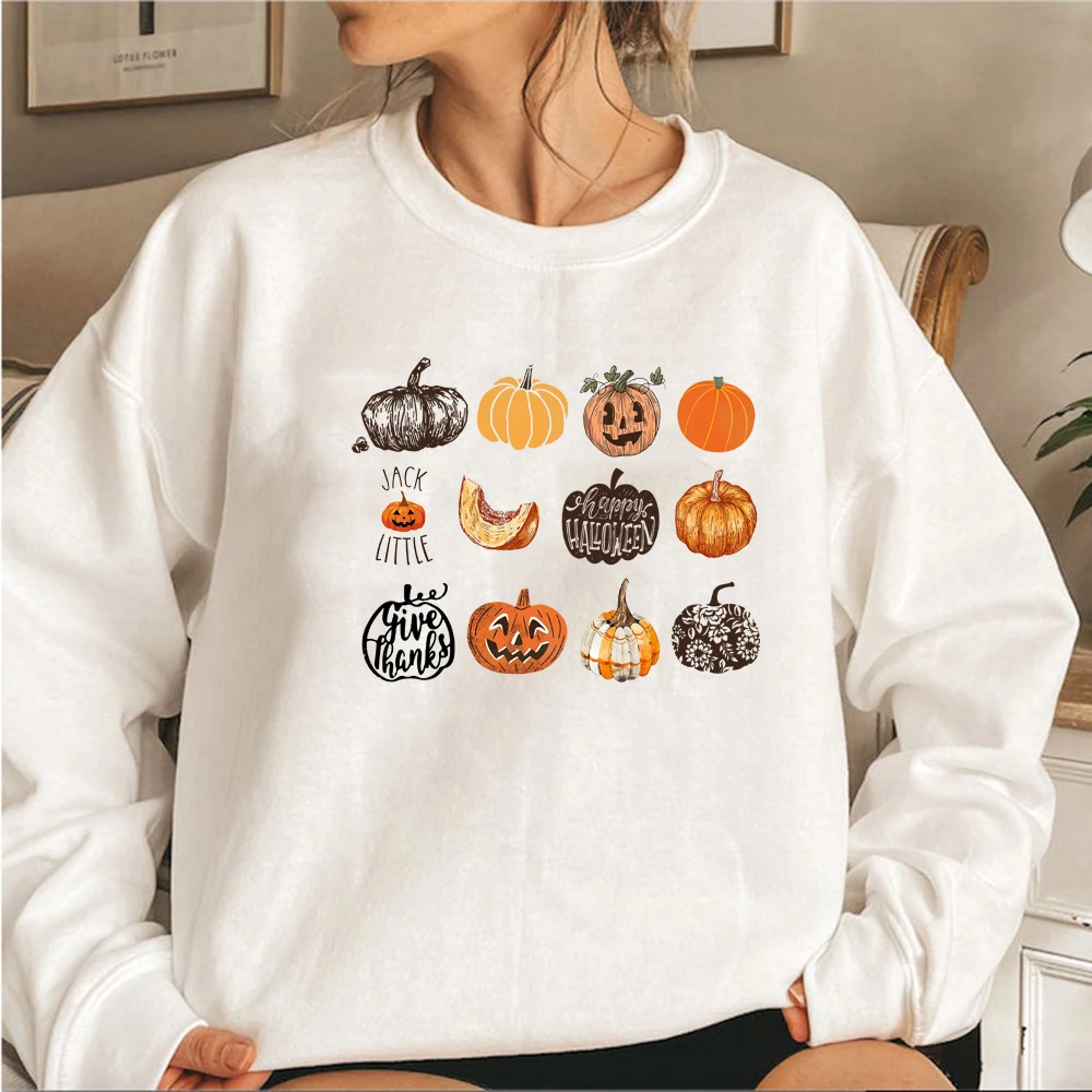 

Halloween Sweatshirt Fall Harvest Pumpkins Jack O Lantern Unisex Sweatshirt Women's Fall Gift Harajuku Unisex Graphic Sweatshirt