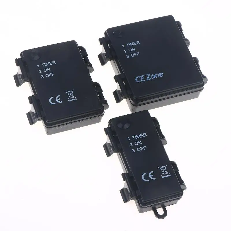 

Черный водонепроницаемый пылезащитный держатель для батареек АА 3В (№5) с функцией таймера, на 2/3/4 батарейки АА, аксессуары для DIY