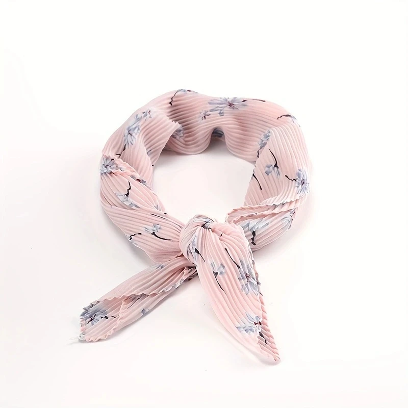 Fashionable Embossed Chiffon Printed Small Square Scarf