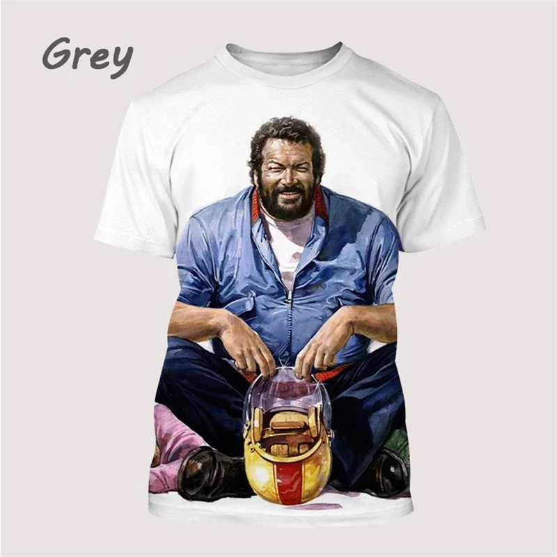 Newest Bud Spencer Terence Hill 3D Print T-shirt For Men Casual Streetwear T-shirt Harajuku Fashion Tops Kids Tees Women Clothes