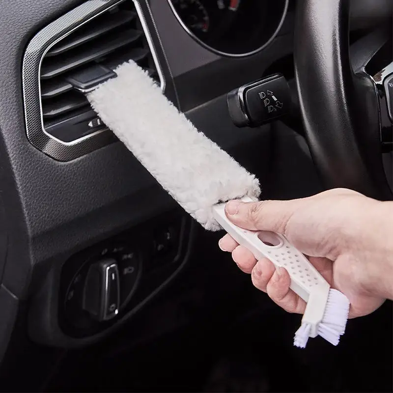 Air Conditioner Vent Clean Brush Dust Removal Double-Ended Brush Car Air Outlet Crevice Detachable Cleaning Tools Crevices Brush