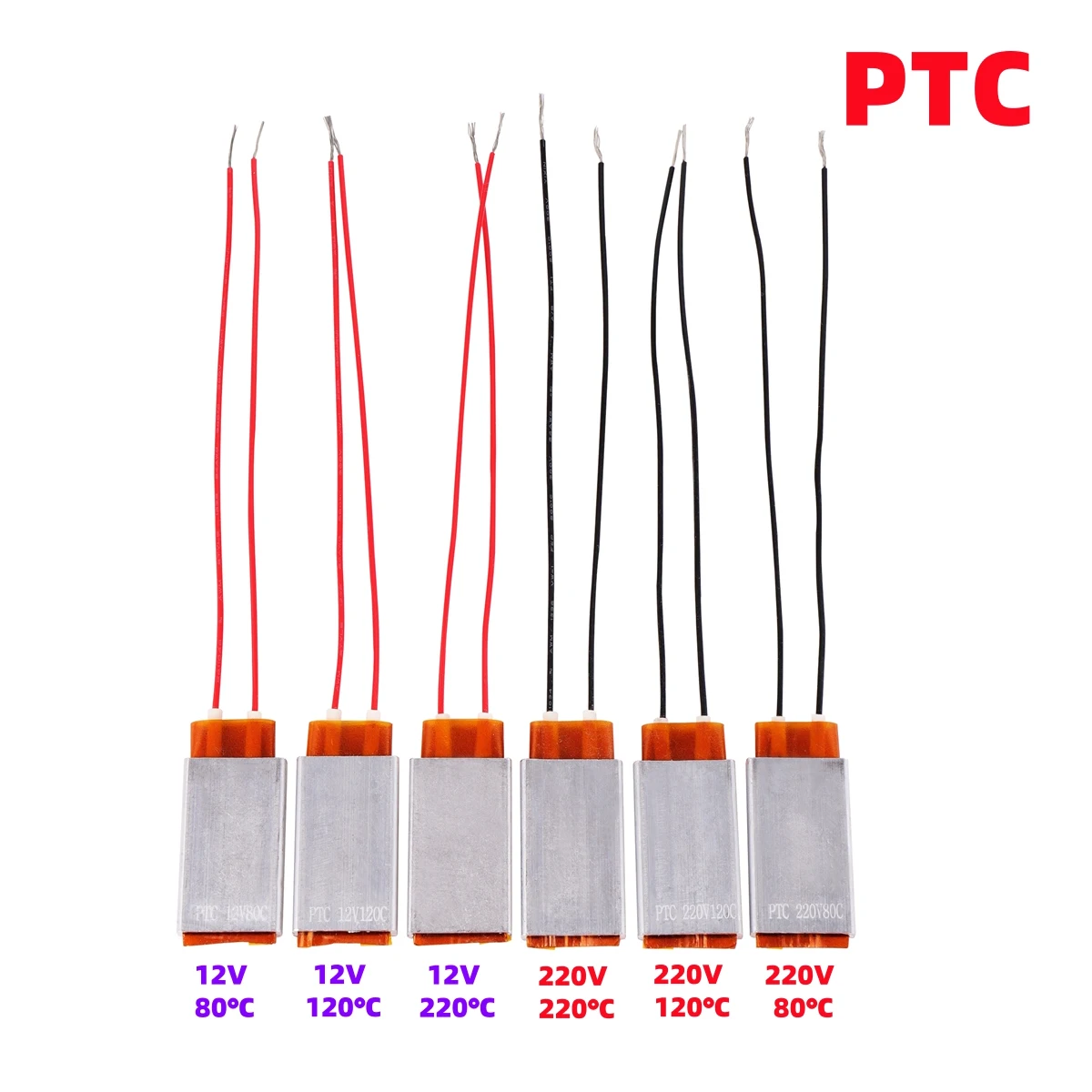 2 قطعة عنصر تسخين PTC 220 فولت/12 فولت 0-220 درجة مئوية لوحة تسخين حاضنة الدواجن تركيبات سخان مصباح السحلية السلحفاة #6
